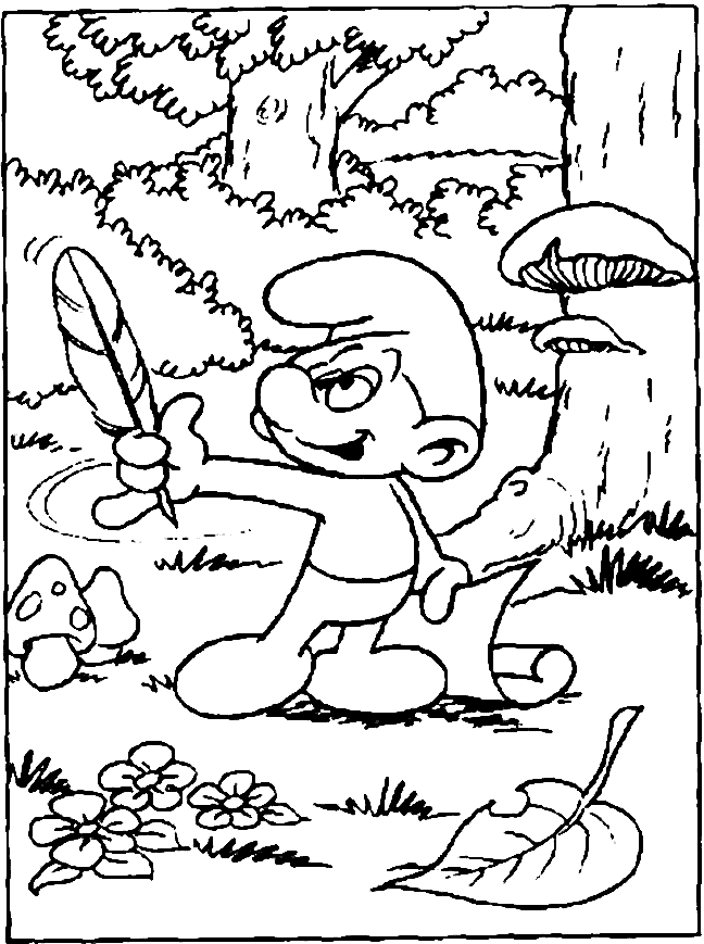 Smurfs Coloring Pages Printable Free