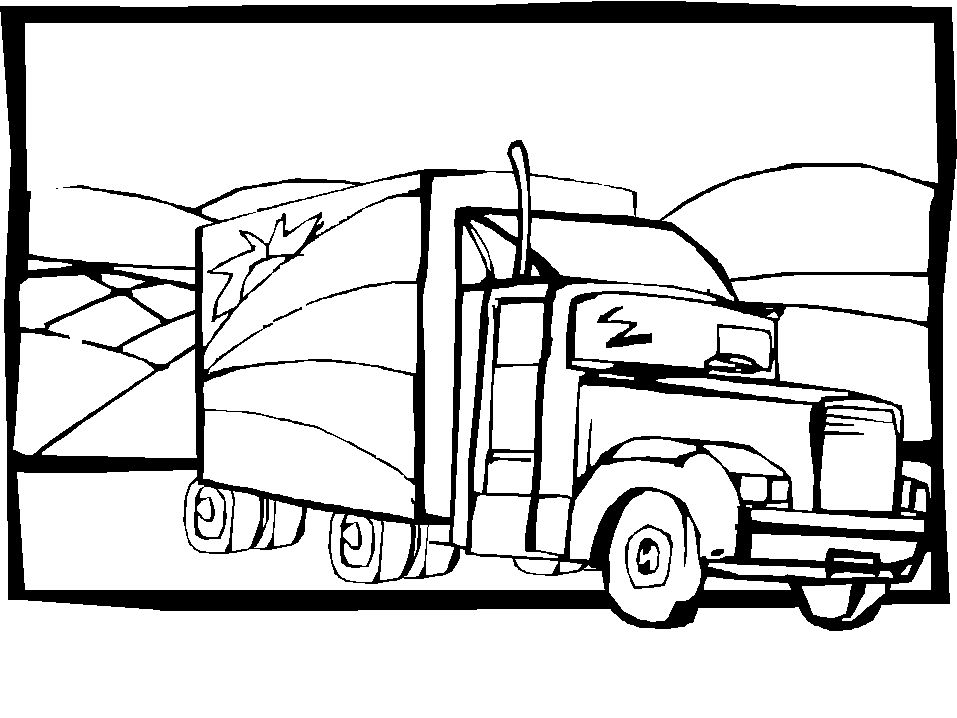 Semi Truck Coloring Pages 8 | Free Printable Coloring Pages
