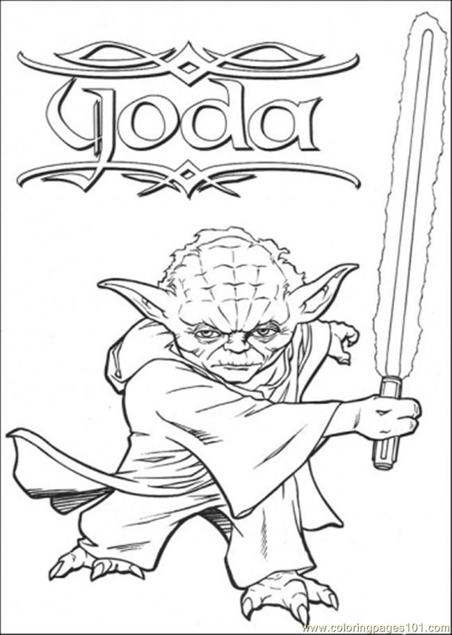 Coloring Pages Master Yoda (Cartoons > Star Wars) - free printable 