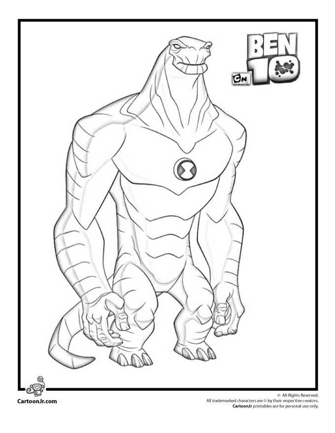 monkey ben10 Colouring Pages
