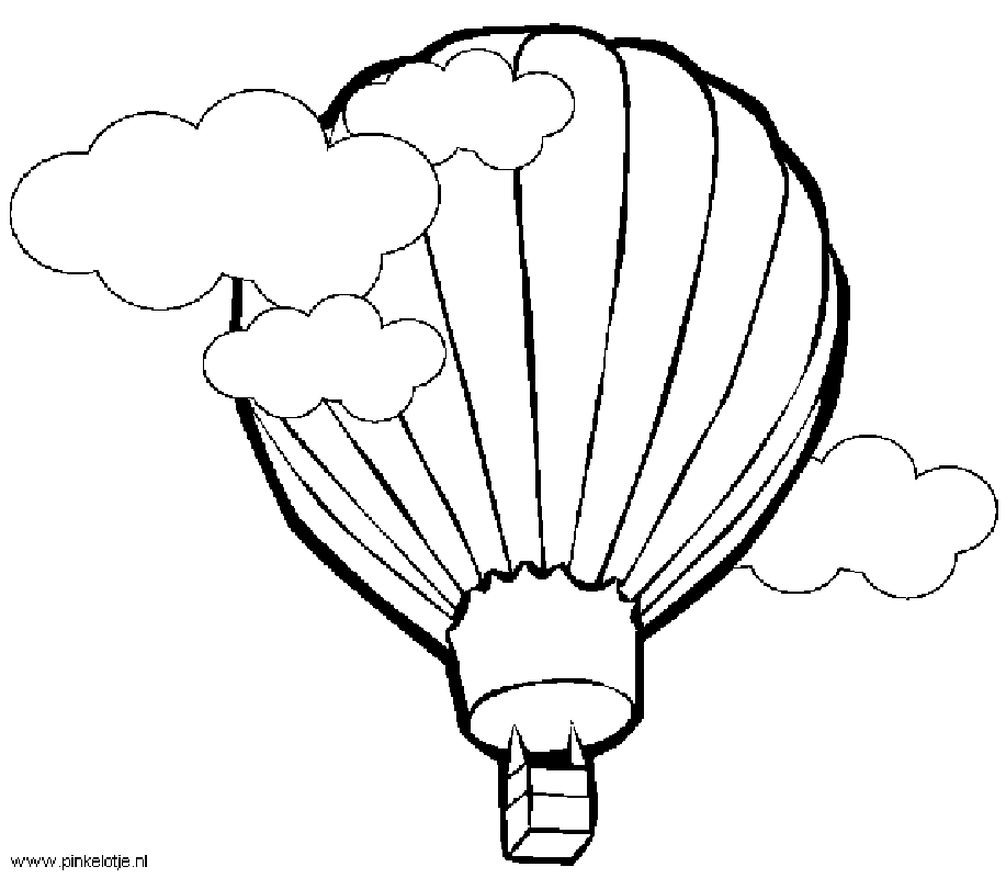 Hot Air Balloon Coloring Page | Clipart Panda - Free Clipart Images
