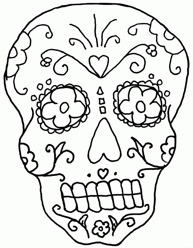 Day Of The Dead Coloring Pages Coloring Pages Yoall 84287 Day Of 
