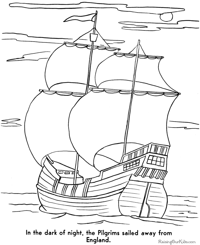 mayflower ship Colouring Pages (page 3)