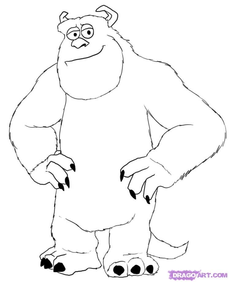 Monsters Inc Coloring Pages sully monsters inc coloring pages 
