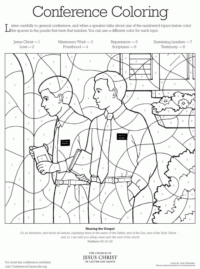 Conference Coloring Page LDS Lesson Ideas 33845 The Good Samaritan 