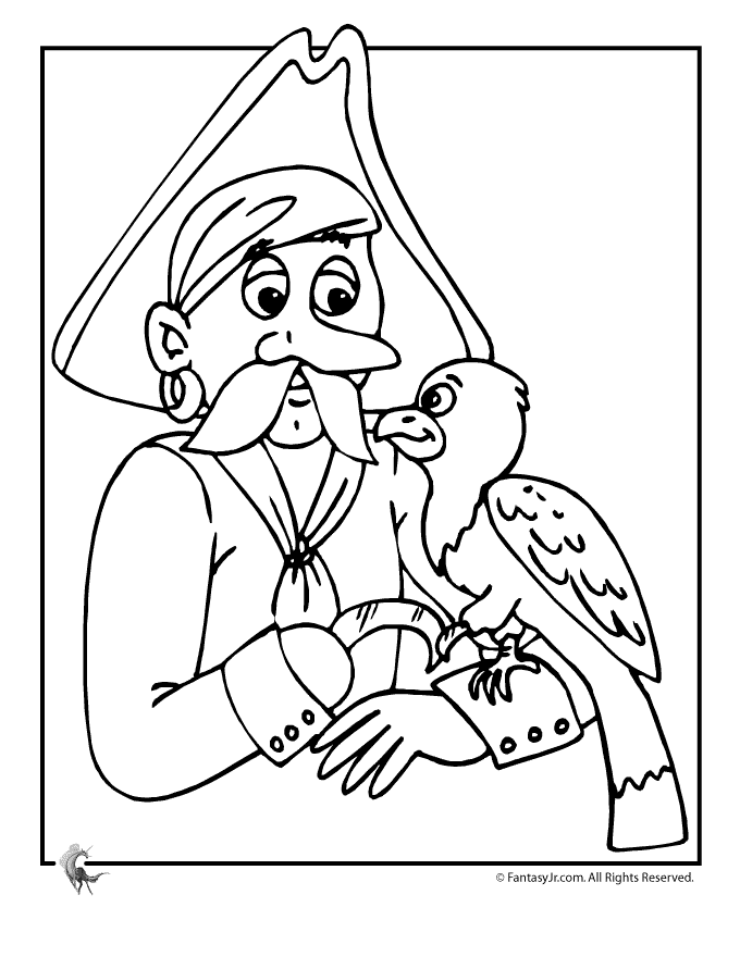 Pirate Parrot Coloring Pages Images & Pictures - Becuo