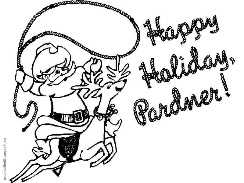 Texas Christmas Coloring Pages