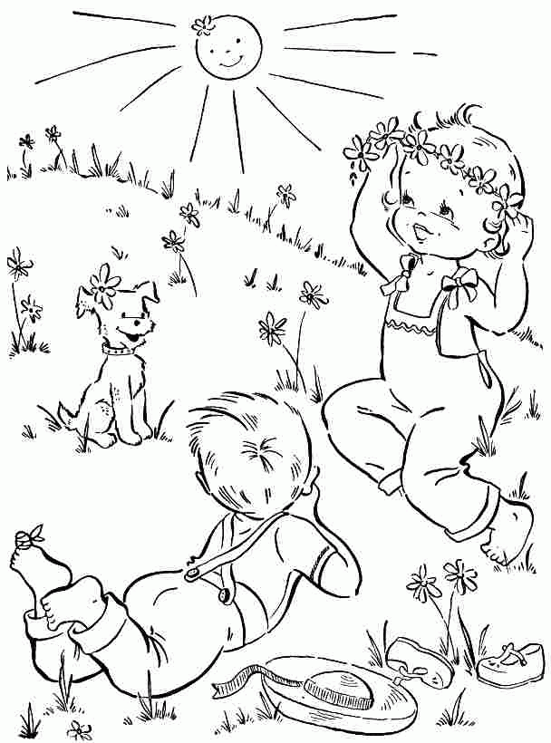 Printable Free Spring Season Coloring Sheets For Kids & Girls 20948#