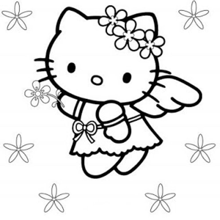 Angel Hello Kitty Coloring Pages : Printable Coloring Pages