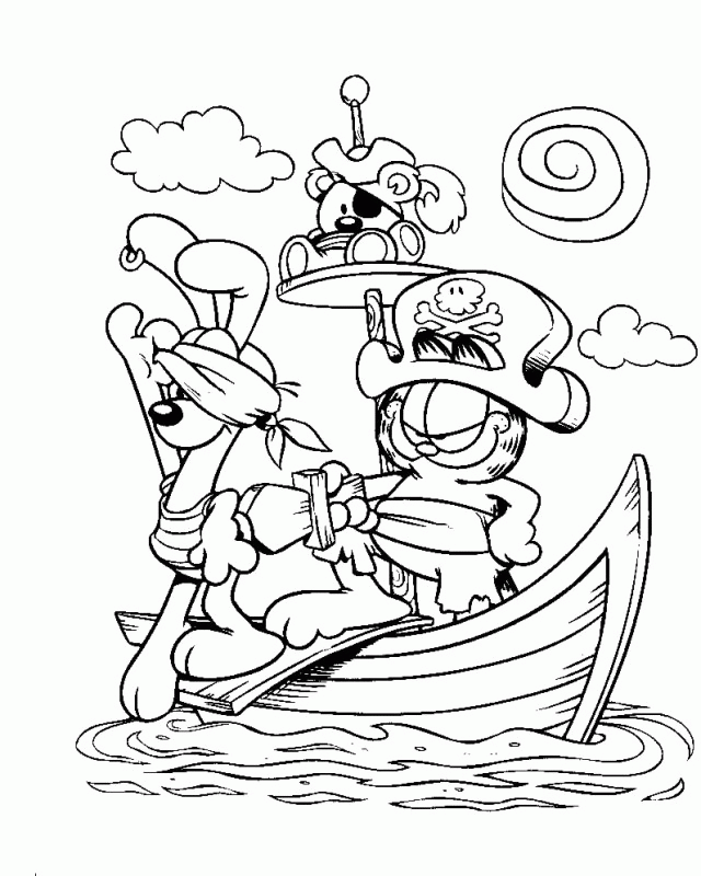 Download Garfield And Friends Coloring Page Or Print Garfield And 