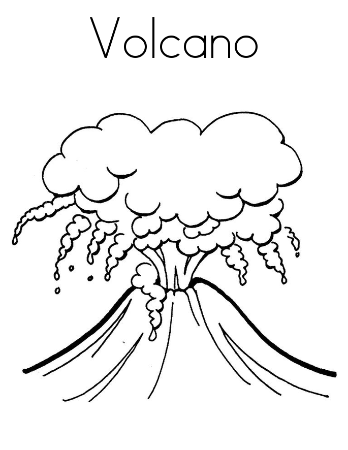 Free Printable Volcano Coloring Pages For Kids