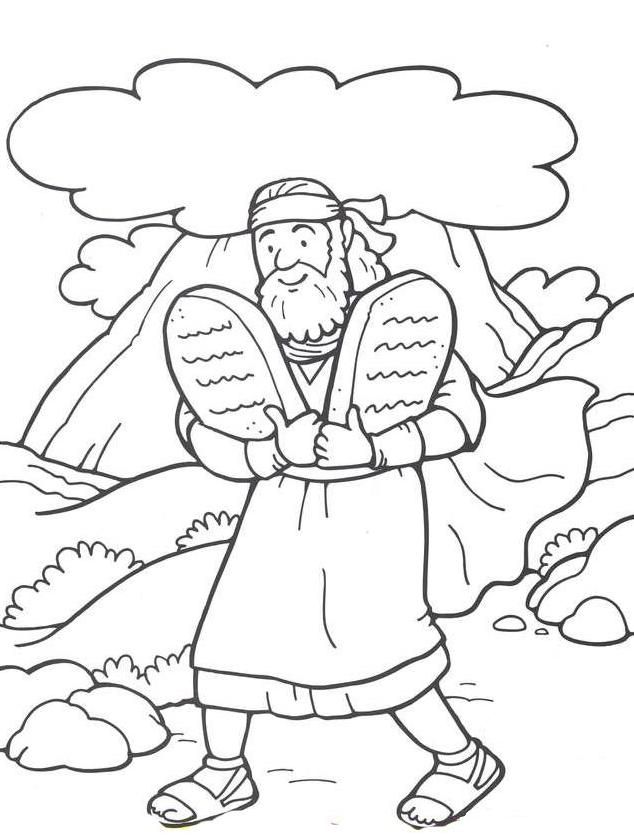 48 Moses and the 10 Commandments | CCD Coloring Sheets