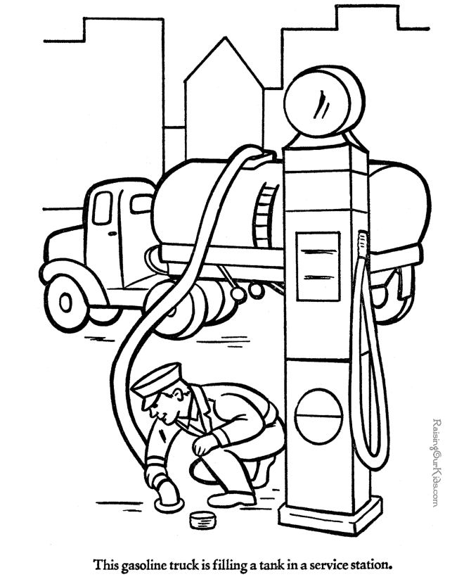 Truck to print and color 006