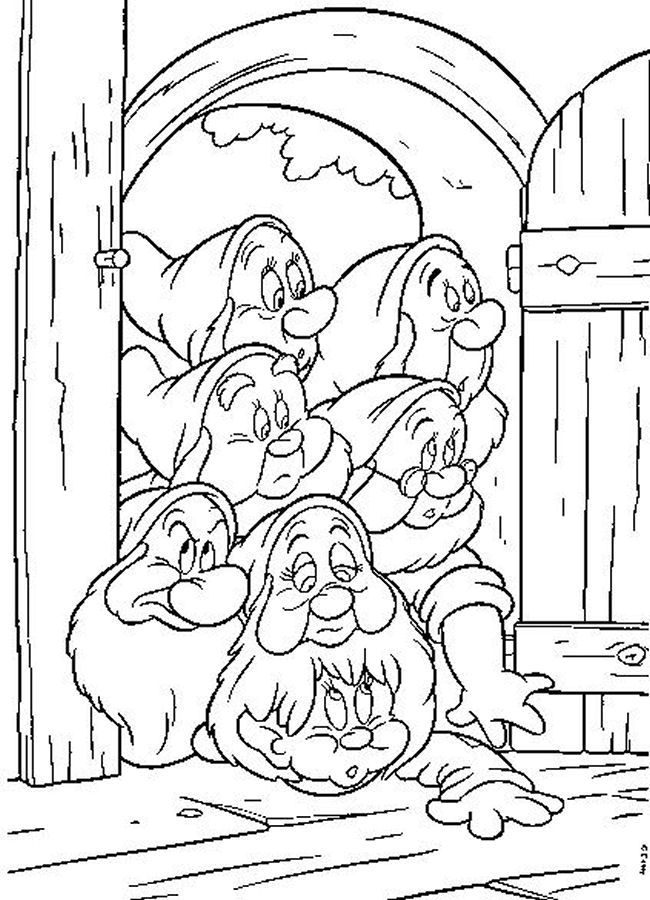 Disney Seven Dwarfs Coloring Pages