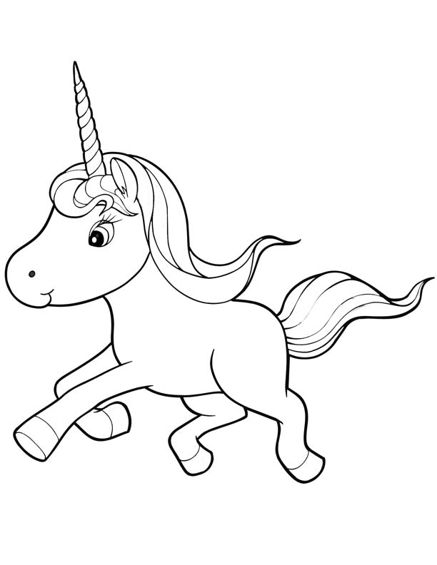 baby Unicorn by au Colouring Pages