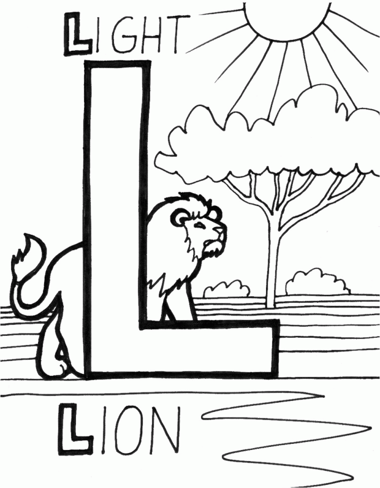 L For Lion And Lizard Coloring Pages - Activity Coloring Coloring 
