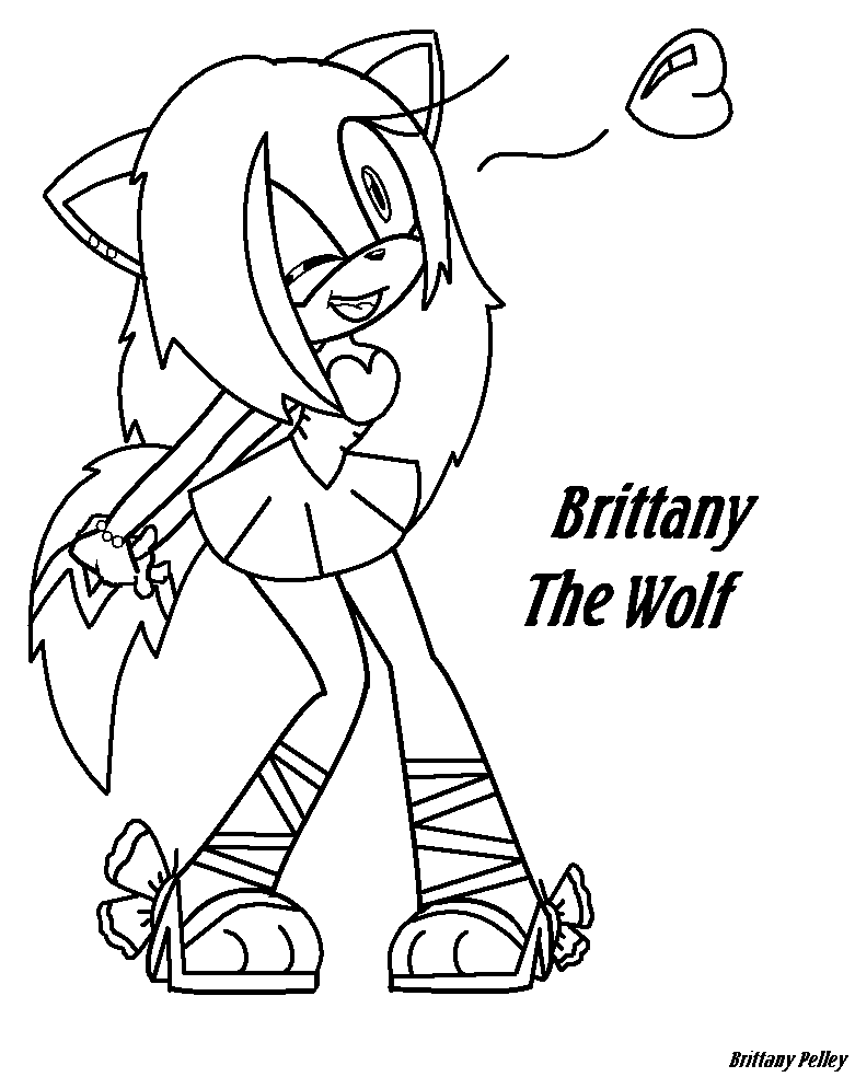 Brittany color sheet - Brittany the Wolf And Friends Photo 
