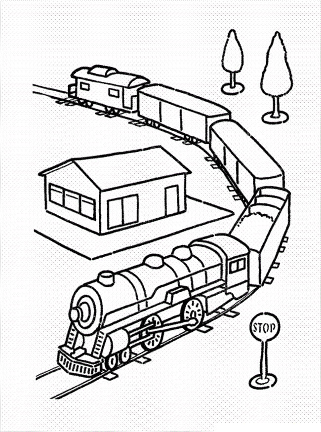 Train-Color-Page-1024×474 | COLORING WS