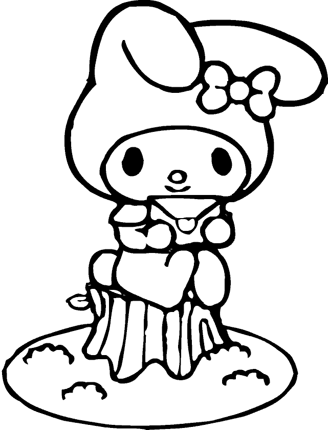 My Melody Coloring Page Printable Cartoons - Kids Colouring Pages