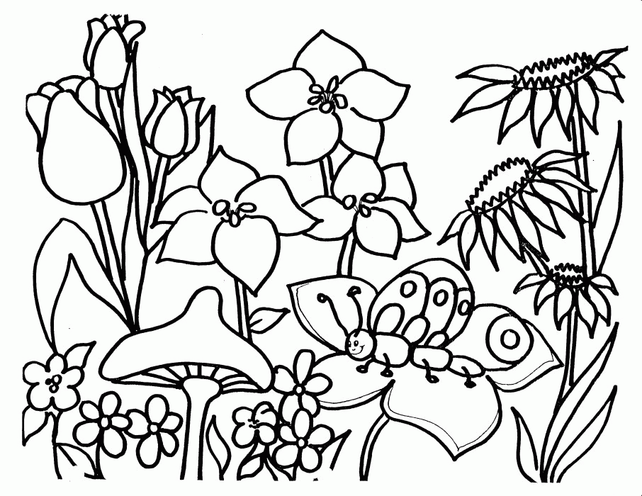 flowers coloring pages flowers coloring pages | Printable Coloring