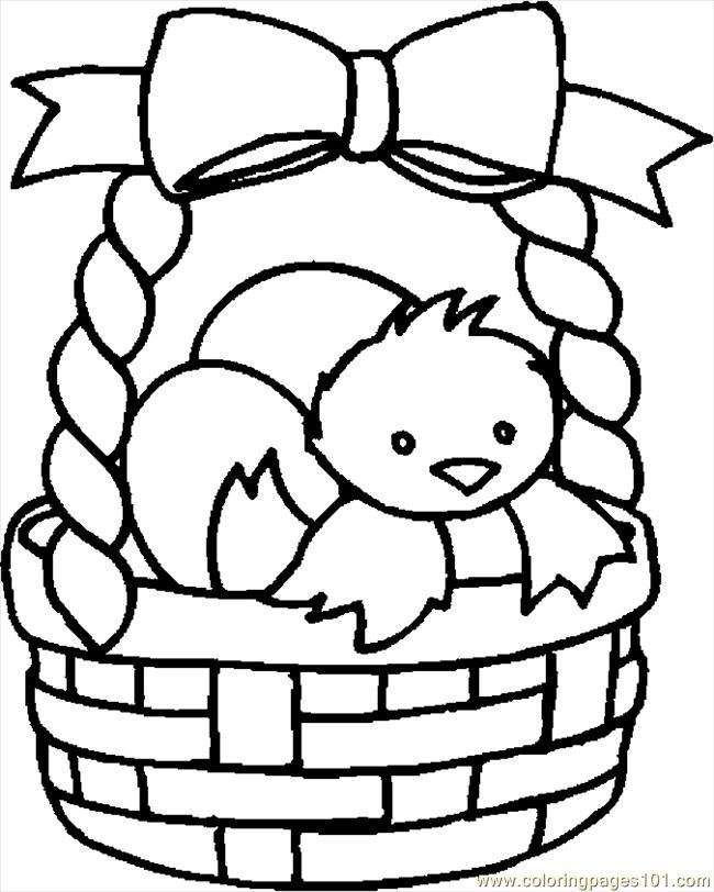 Coloring Pages Easter Basket 22 (Entertainment > Holidays) - free 
