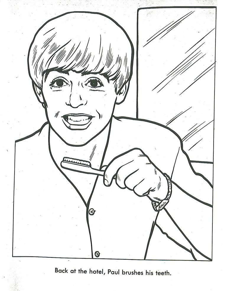 pages from the original, official 1964 Beatles coloring book!