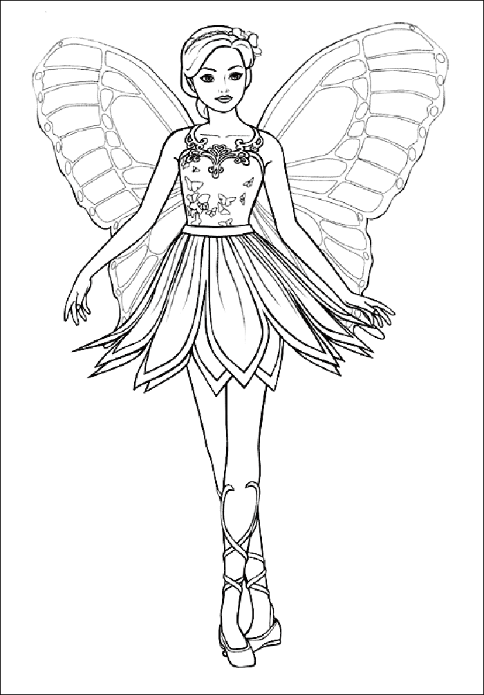 Free printable fairies coloring pages 5 : Fullcoloringpages.