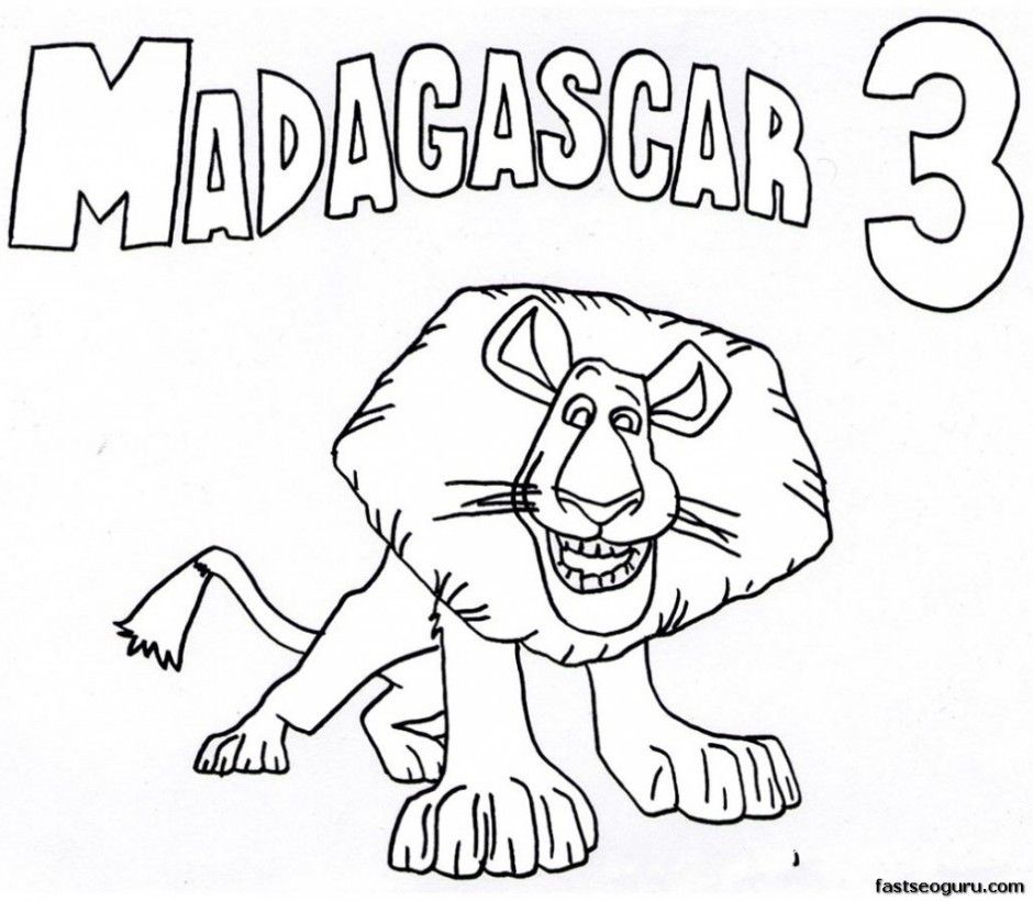 Madagascar 2 Alex Movie Madagascar Coloring Pages For Kids 187870 