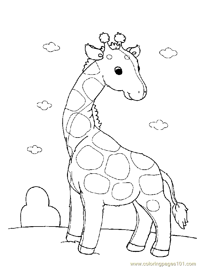 Coloring Pages Giraffe Coloring Pages 7 (Mammals > Giraffe) - free 