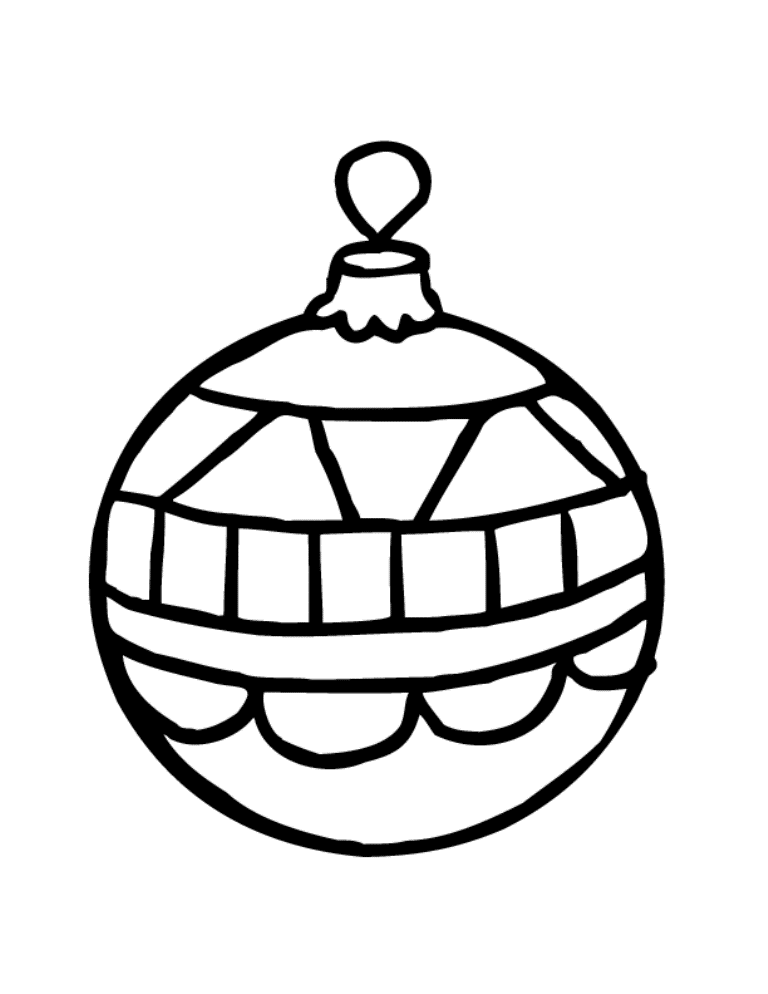Download Printable Coloring Pages Christmas Pretty Ornament Or 