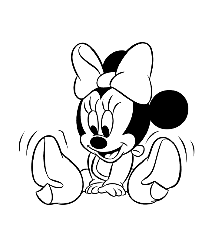 Shoe Minnie Disney Baby coloring pages Free Printable Coloring 