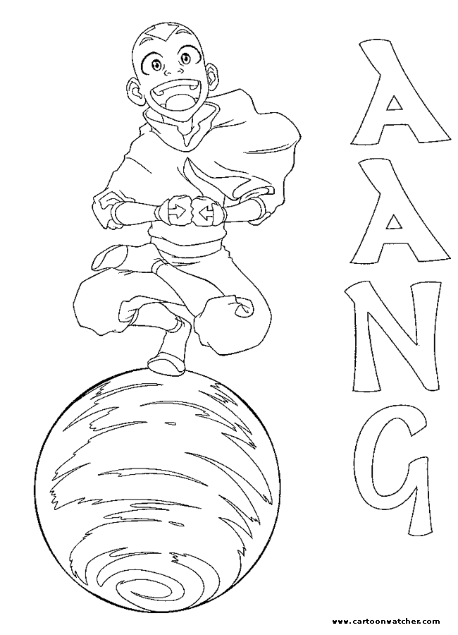Coloring Page Avatar 46 M Cartoons Avatar The Last Airbender 