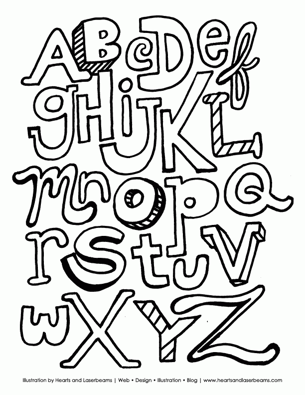 Free Printable Coloring Alphabet Letters