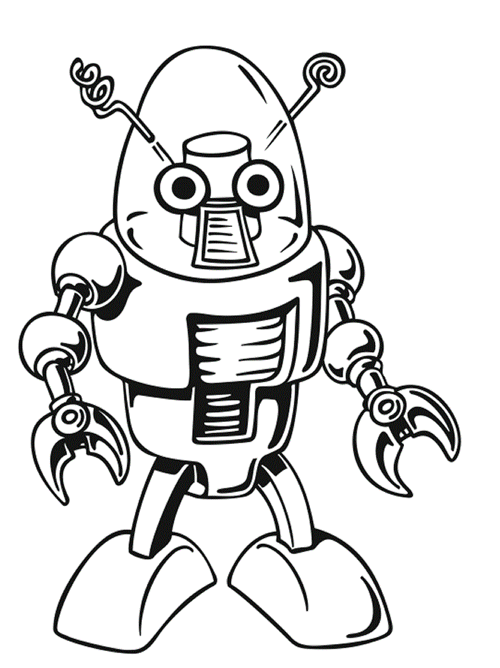 Dog Friendly Robots Coloring Pages - Robot Coloring Pages : iKids 