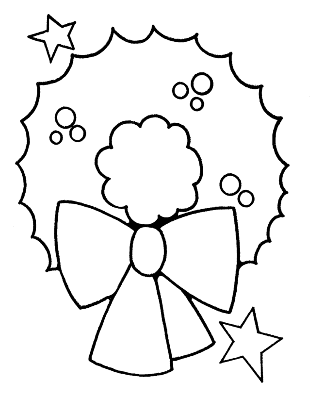 Christmas Wreath | Christmas :: coloring pages 1