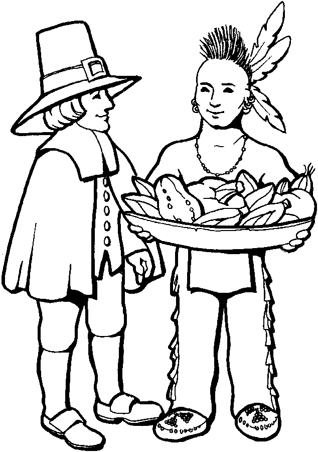 Pilgrim Coloring Pages,Thanksgiving Pilgrims Coloring Sheets