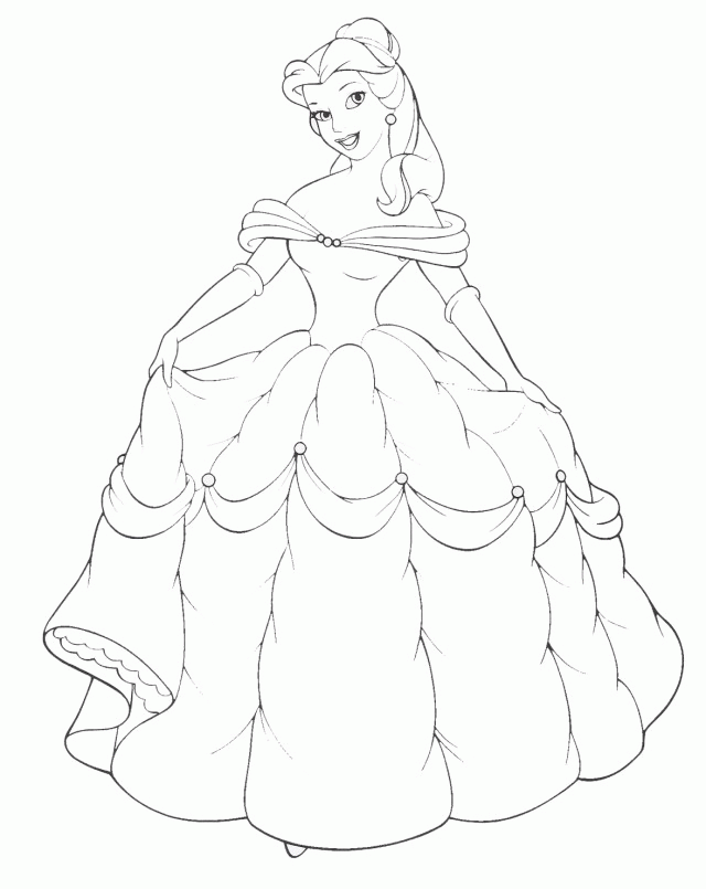 Belle Beauty And The Beast Coloring Pages Sgmpohio 243956 Beauty 
