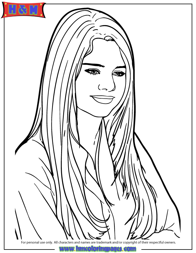 Selena Gomez Coloring Pages | Coloring Pages