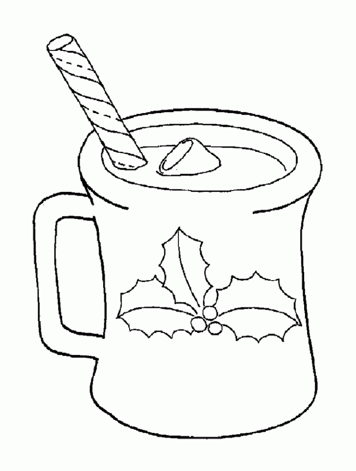 Hot Cocoa Of Christmas Coloring Page - Cocoa Day Coloring Pages 