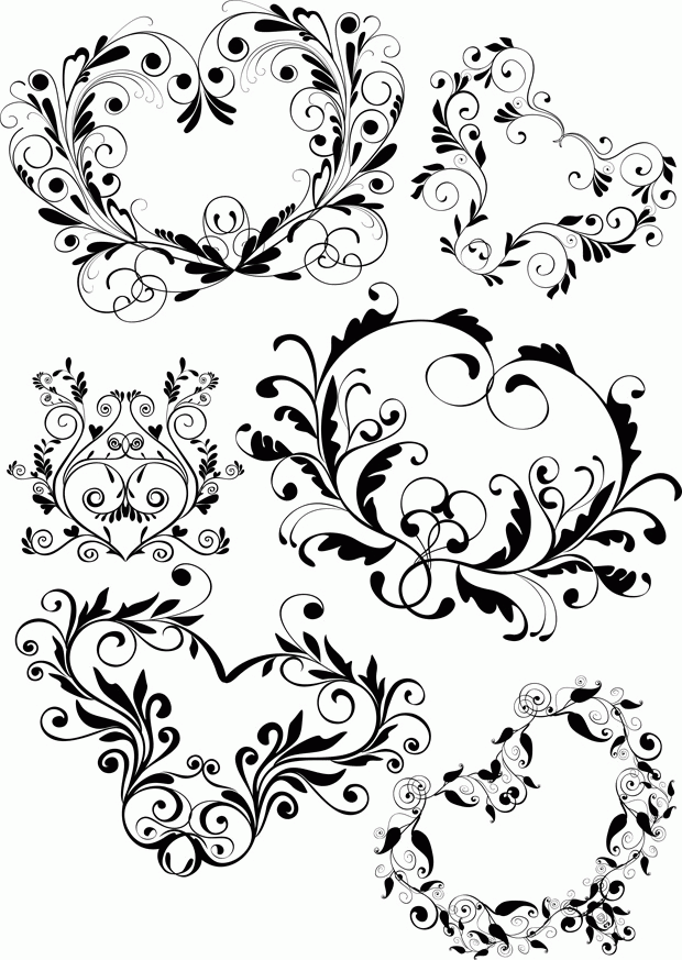 167eornamental Heart Coloring Nation