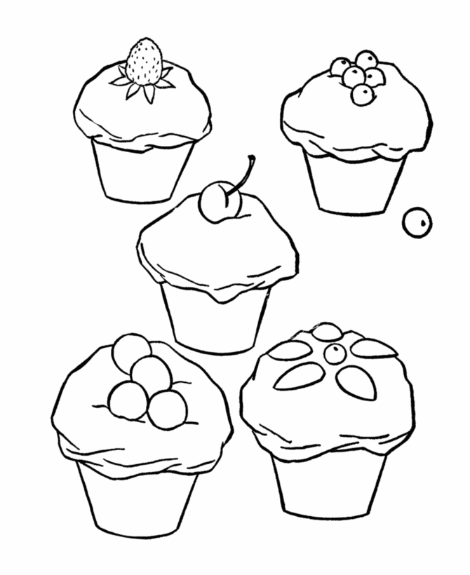 BlueBonkers - Kids Birthday Cake Coloring Page Sheets - Free 