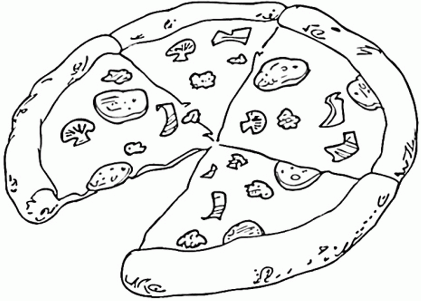 Download Italian Pizza Coloring Pages Of Food Or Print Italian 