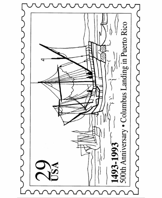 Columbus Day Coloring Pages (7) | Coloring Kids