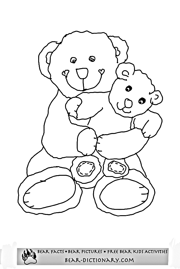 teddy bear footprint Colouring Pages