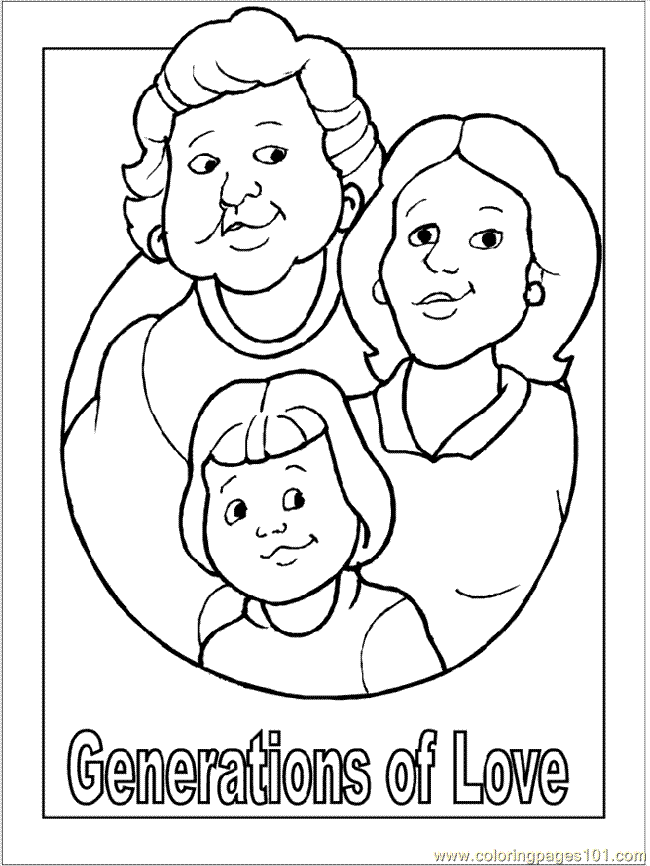 Coloring Pages Grandma004 (Cartoons > Others) - free printable 