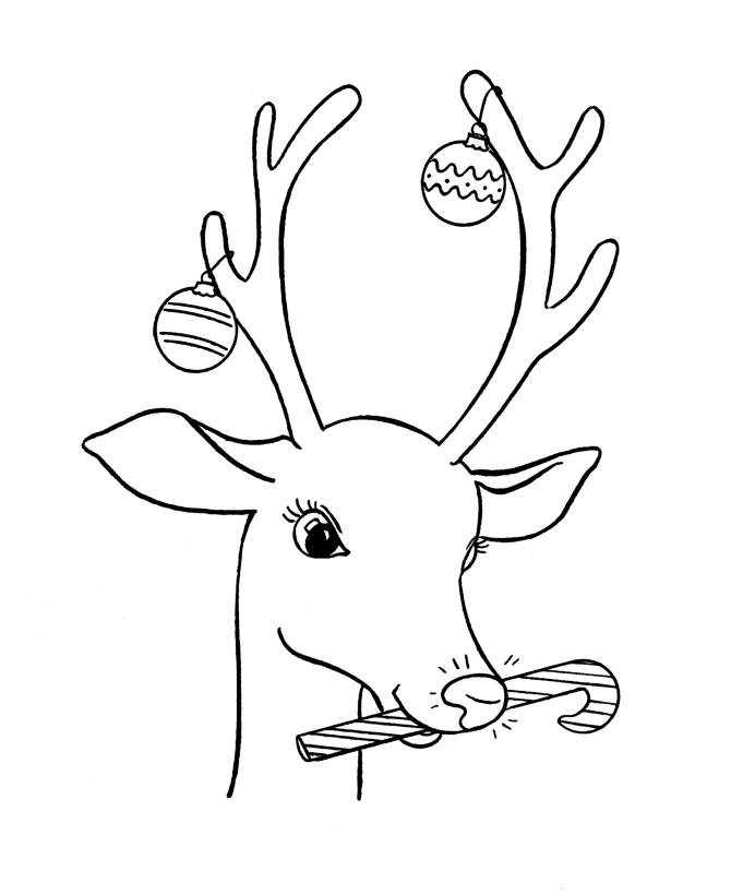 BlueBonkers : Rudolph the Reindeer Coloring pages - 1