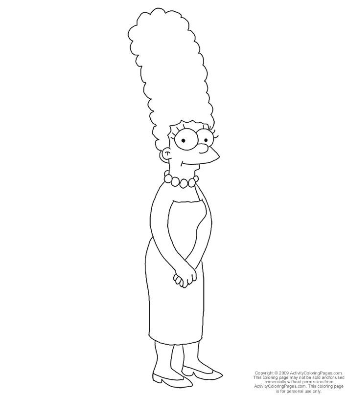 The Simpsons Coloring Pages Of Family