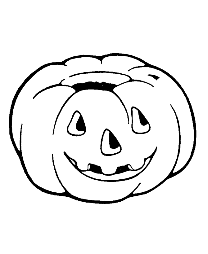 big goofy pumpkin halloween coloring page