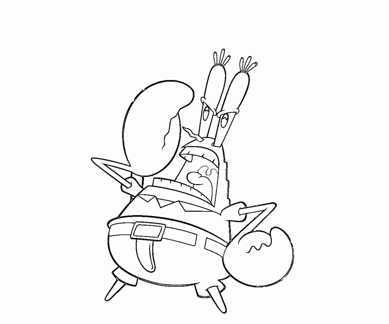 Mr Krab Coloring Page