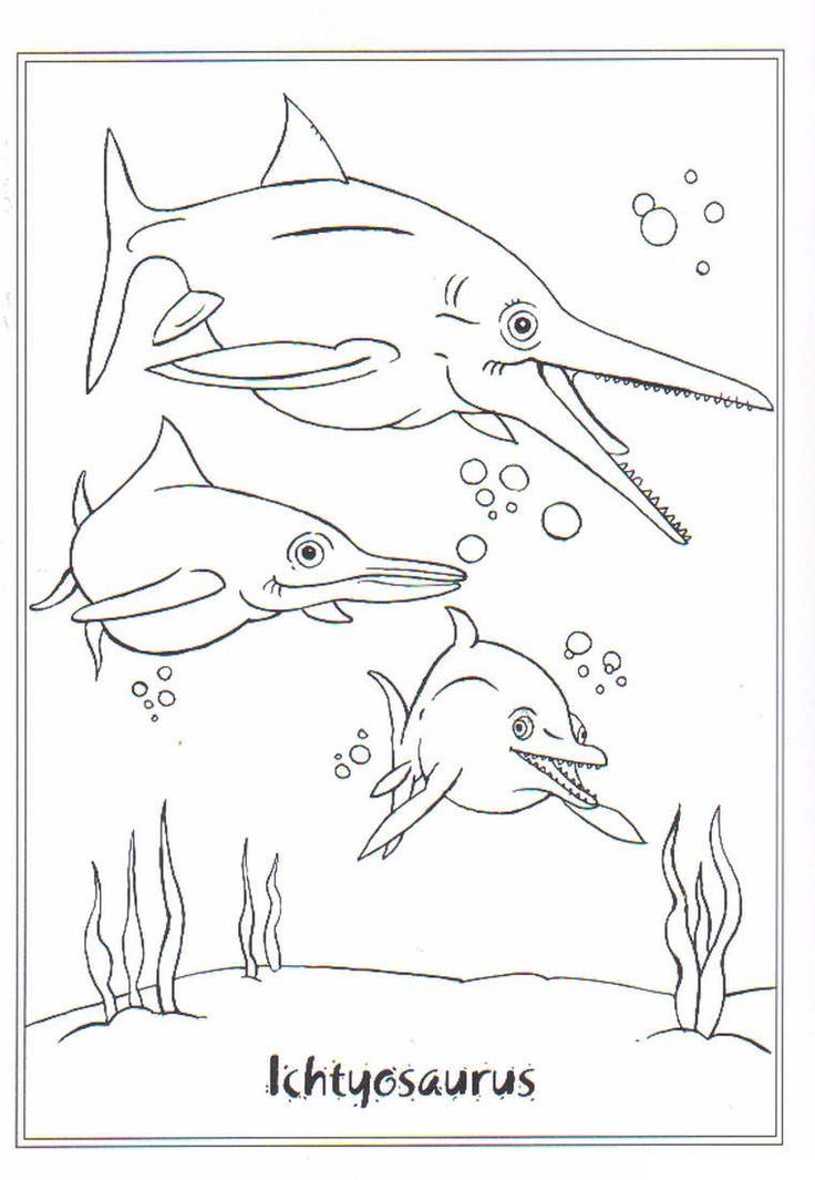 coloring page Dinosaurs 2 - Ichtyosaurus | Ava's 3rd Birthday | Pinte…